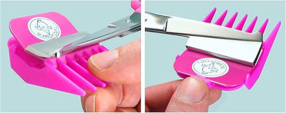 Scaredy Cut NO Buzz Dog Clippers, Tiny Trim Safety Scissor. A Silent Low Noise Pet Grooming Clipper, Right Handed Pink