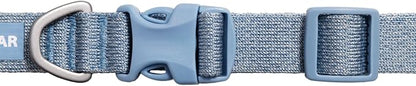 Ruffwear, Front Range Flex Dog Collar, Soft Engineered Knit for Everyday Walks, Lightweight Adjustable with Aluminum V-Ring, Integrated ID Tag Silencer, Quick Release Buckle, Polar Blue, 20"-26"