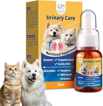 Urinary Tract Supplement for Urinary Tract Health, Infection Treatments, Bladder Health, Dog UTI, Bladder Stones, Incontinence Support, Pain Relief for Cats and Dogs 0.84 Fl Oz (1 Bottle)