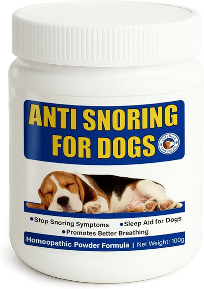 Stop Dogs Snoring for Dogs, Anti-Snoring Solution, Dog Sleep Remedy Natural Anti-Snoring Solution, Snore Relief for Pets Cats, Homeopathy Natural Ingredients, Powder Formula, 100g