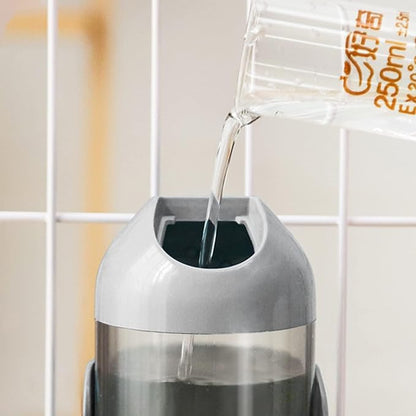 Pet Water Bottle Hanging Dog Water Dispenser Kennel Drinker Kettle Feeder BPA Free Cage Crate Hutch Puppy Cat Rabbit (17oz, Gray)