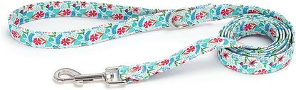 Moonpet Step in Dog Harness Leash Set- All Weather Reflective No-Pull Floral Pattern Padded Mesh Vest Harness for Cats Puppy Extra-Small Small Medium Large Dogs - Verdure Flower - XL