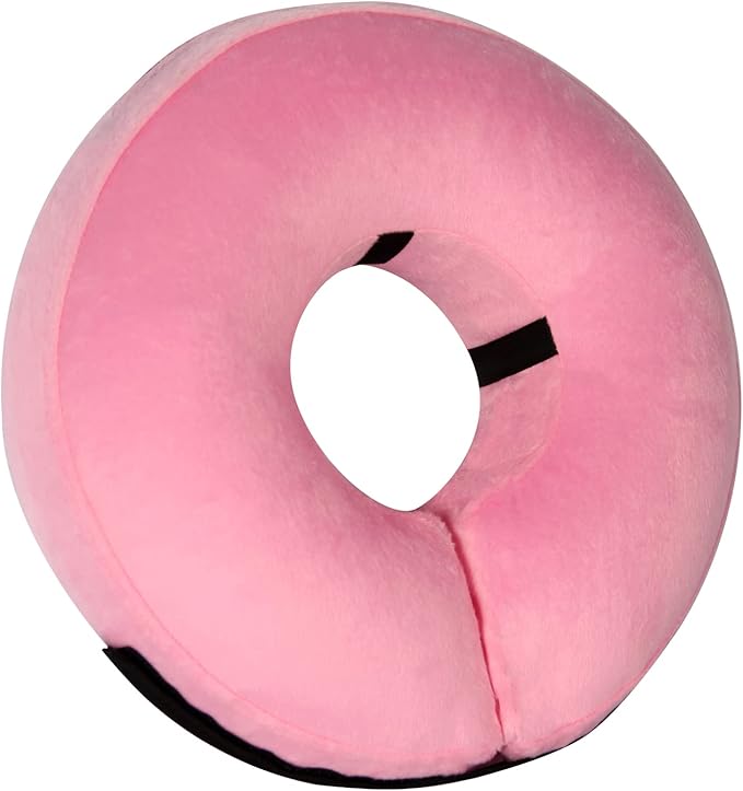 Inflatable Dog Cone Collar-Soft Protective Cone for Dogs After Surgery,Dog Donut Collar for Large Medium Small Dogs and Cats (Pink,Small)