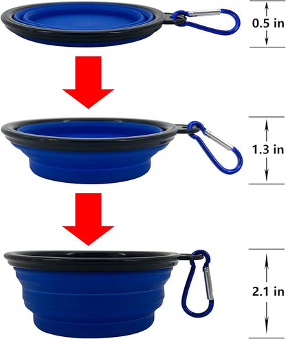 Collapsible Dog Bowl, 6 Pack, Portable, Safe, Reusable, Suitable for Indoor and Outdoor Use