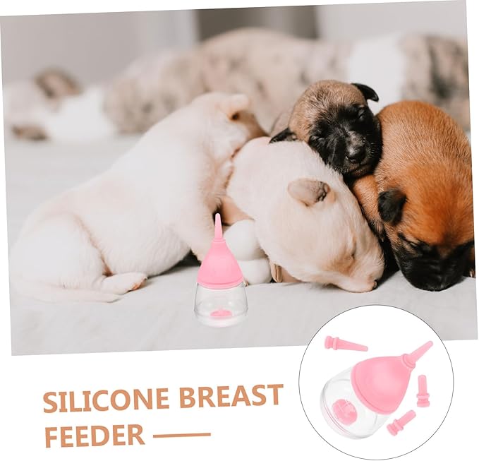 Toyvian Nursing Bottle for Puppy Feeding Bottle with Flow Nipples Easy to Lightweight Design for Kittens and Pets for Controlled Milk Feeding