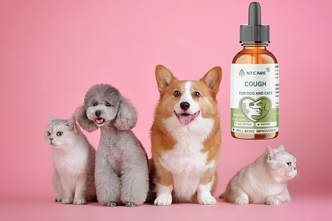 Kennel Cough Drops for Dogs & Cats Cough Relief Dry and Wet Pet Cough Allergy Relief - for Dogs of All Breeds & Sizes-2 Oz