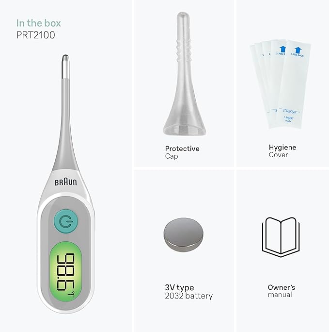 Braun Digital Thermometer, Clinically Accurate, Color Coded Fever Guidance for Baby, Toddlers, Kids & Adults, Oral, Rectal or Underarm use, No 1 Brand Recommended by Pediatricians