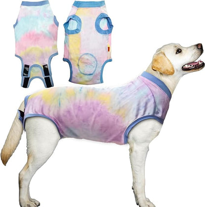 Dog Surgery Recovery Suit, Surgical Recovery Suit for Dog Male Neuter, Female Spay Shirt, Cone Alternative Pet Surgical Onesie Post Surgery Bodysuit, Tie-dye Light Blue, XX-Large