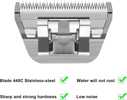 Detachable Pet Dog Grooming Blades-Size 15W Dog Grooming Wide Blade,Cutting Length 3/64" 1.2mm,Compatible with Most Andis,Oster A5,Wahl km10 Clippers