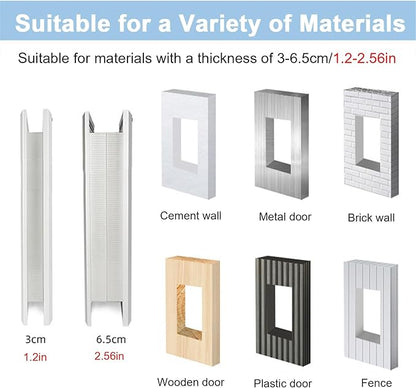 44/54cm Wide Dog Door for Wall, Auto Closing Indoor Pet Gate for Bedrooms/Kitchens/Entryway, Aluminum Alloy Frame with Plastic Doors Panel(Up to 30kg)