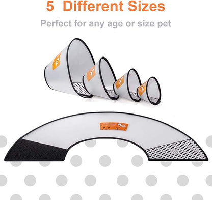 Generic Adjustable Dog Recovery Cone Collar, Transparent PVC, Extra Large (17.1" - 19.7")