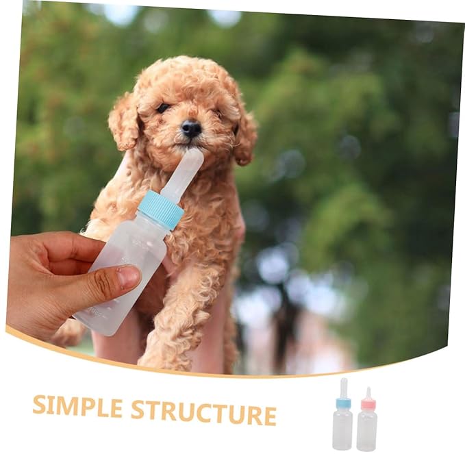 balacoo 2pcs Puppy Kitten Goat Feeder Bottle Nursing Bottle for Puppies Kitten Feeder Small Animal Milk Capacity