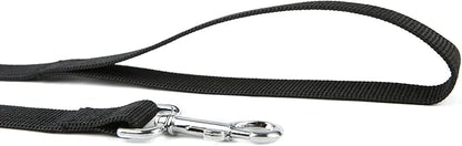 Nylon Dog Training Leash, Traction Rope, 4/5/6 Feet Long, 3/4 Inch 1 Inch Wide, for Small and Medium Dogs (1'' x 5 FT, Black)