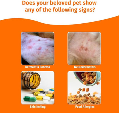 Dog Allergy Relief Chews - Dog Itch Relief - Relieves Rash, Heals Wounds, Soothes Inflammation, Treats Bites, Scratches, Cat Wound Care - 10 Chews
