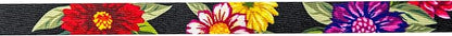 Wolfgang Heavy Duty Martingale Dog Collar with Quick Release Nylon Buckle for Walking & Training, DarkFloral Print, Medium