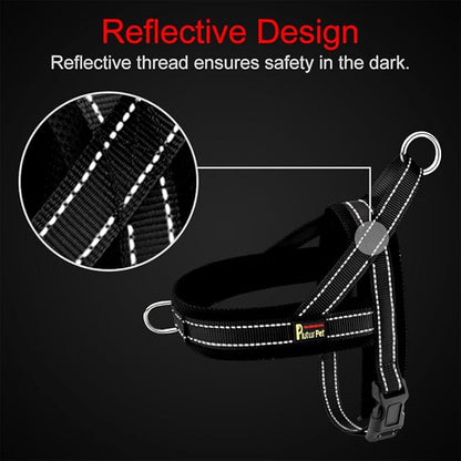 Plutus Pet No Pull Dog Harness with Breathable Mesh Padded, Adjustable Reflective Escape Proof Dog Harness, Quick Fit Dog Vest Harness for Small Medium Large Dogs(M, Black)