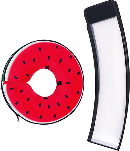 Transparent Shield Accessory for Inflatable Dog Cone Collar,Clear Shield Replacement with Zipper, Paired with MARIYAGO Inflatable Dog Donut Collar for Use (Blak Transparent, Medium+)