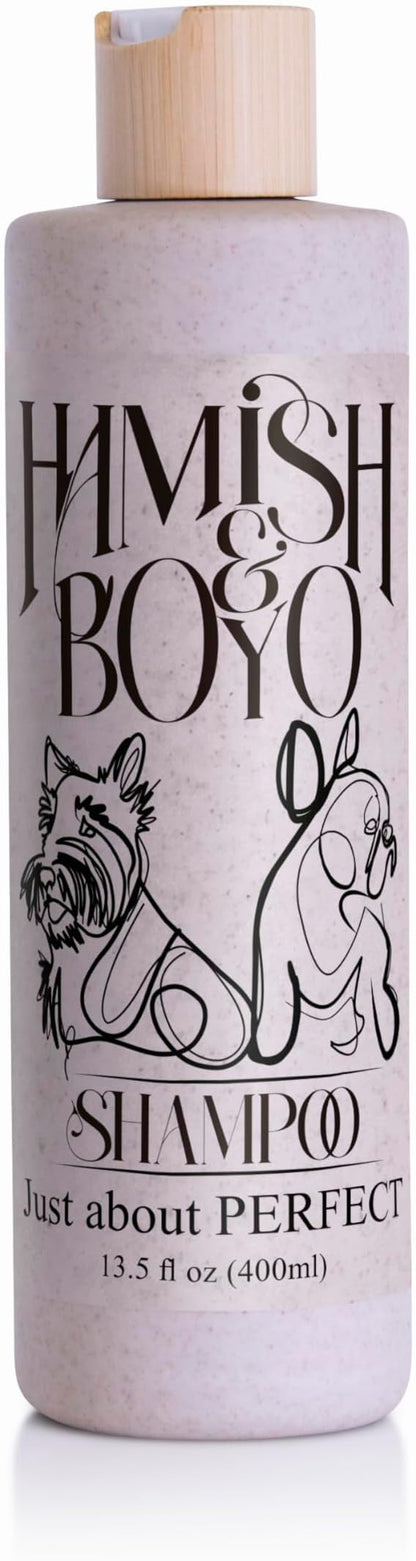 Hamish & Boyo Oatmeal Dog Shampoo for Itchy Skin & Allergies – Anti-Itch Relief with Oatmeal, Aloe & Chamomile – Gentle Formula for Sensitive Dogs – Made in USA – Sulfate & Paraben Free – Family Owned
