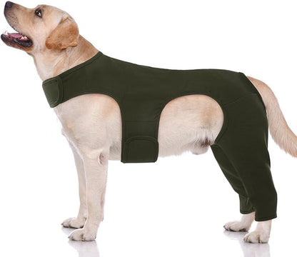 ROZKITCH Back Leg for Dogs Rear Leg Rear Legs, Pet Sleeve to Prevent Licking Wound Elbow Protector, Long Sleeve Dog Surgery Recovery Suit for Sprain ACL CCL Arthritis Joint Care Green M