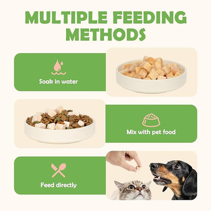 MON2SUN Freeze-Dried Chicken Dog and Cat Treats, Single Ingredient Training Treats, High Protein Grain-Free Snack & Food Topper, 10.6oz