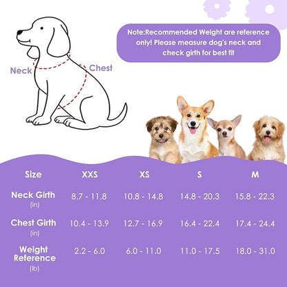 SlowTon Dog Harness Small Sized Dog - Soft XXS Dog Harness and Leash Set No Pull No Chock, Adjustable Lightweight Puppy Harness for XS Small Medium Dogs Cats (Solid Purple, S)