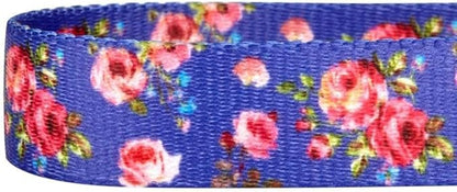 Blueberry Pet Spring Scent Inspired Rose Print Martingale Safety Training Dog Collar, Irish Blue, Small, Heavy Duty Adjustable Collars for Dogs