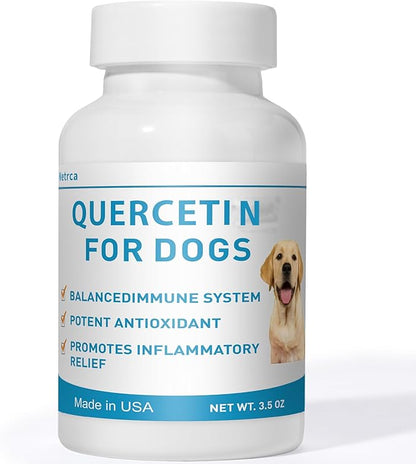 Quercetin with Bromelain for Dogs – Supports Immune Function, Reduces Itching & Inflammation, Promotes Antioxidant Defense, 3.5 oz Powder