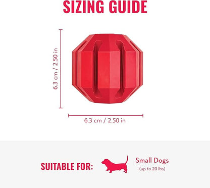 KONG Stuff-A-Ball - Durable Chew Toy for Dogs - Natural Rubber Dog Toy for Dental Health - Pet Toy for Chewing & Teeth Cleaning - Stuffable Toy for Dog Treats & Snacks - for Small Dogs