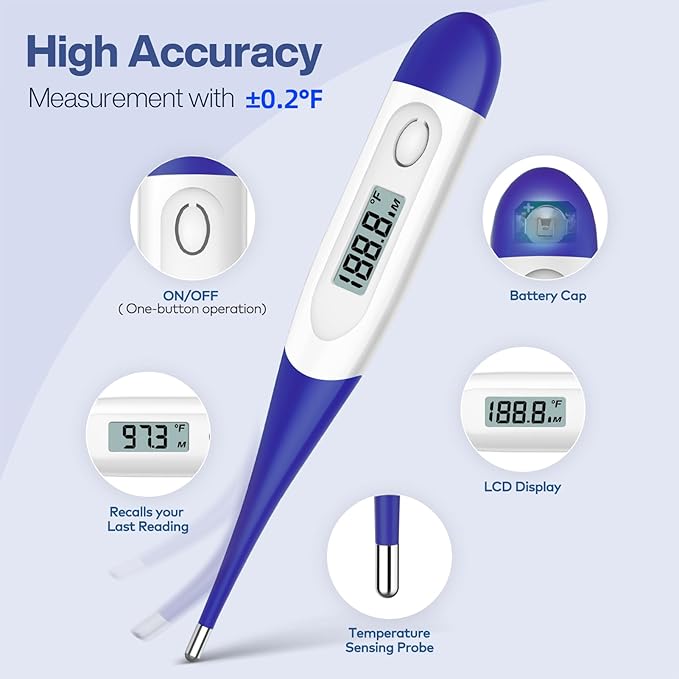 Bundle of Basal Digital Thermometers for Fever