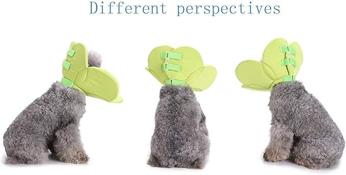 Dogs Cats Medical Grooming Pet E-Collar Recovery Remedy Protective Dog Lick Caught Soft Sponge Adjustable Postoperative Kit for Small and Medium Dog (Green, L (neck's Girth 12.6" to 13.3"))