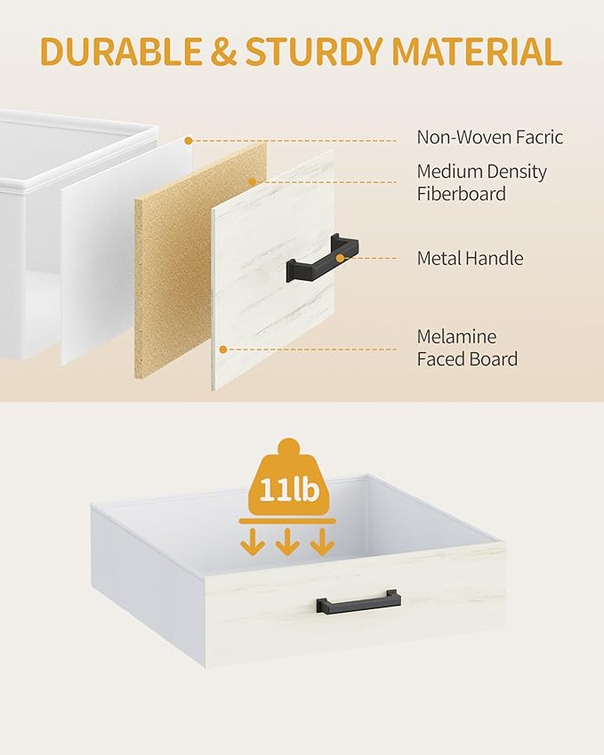 Hzuaneri 38.2'' Dog Crate Furniture with Charging Station, Barn Door Dog Kennel Indoor with 2 Storage Drawers, Wooden Pet Cage End Side Table for Medium/Large Dogs, Chew-Proof, White Brown DFC90314B