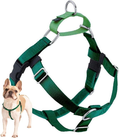 2 Hounds Design Freedom No Pull Dog Harness, Adjustable Harness, Easy Walking & Comfortable Control, Fits Small, Medium & Large Dogs, Solid Colors, Made in USA, 5/8" XS, Kelly Green