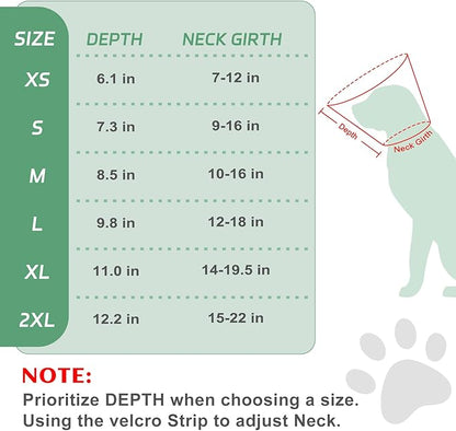 Dog Cone Collar for Recovery: Soft Elizabethan Collar Alternative to Stop Licking, Adjustable Pet Cone for Large, Medium, Small Dogs, for Surgery, Spay, Injury, Skin Treatment (Light Green, S)