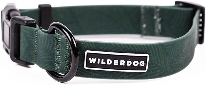 Wilderdog Waterproof Dog Collar - Repels Water & Dirt - Small 11"-15" - Cedar