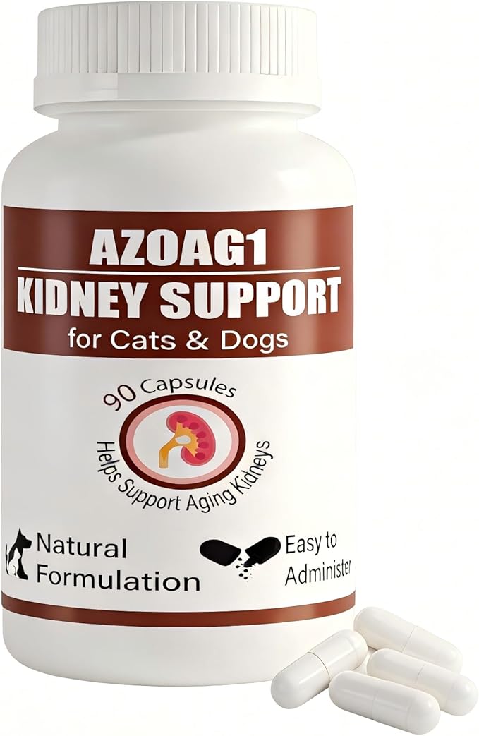 Herbal Kidney Support for Cats & Small Dogs - 500mg Urinary Tract & Renal Health Supplement Capsules, 90Capsules - Vet-Recommended Ingredients to Support Healthy Kidney Function