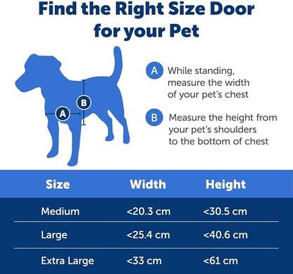 PetSafe Extreme Weather Aluminum Pet Door - Energy-Saving Thermal Barrier Pet Flap with Slide-in Door Locking & Secure Flap Cover - for Dogs Up to 100 Lb - Large