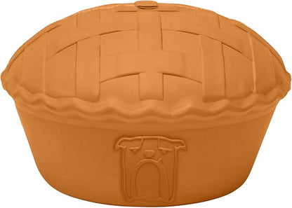 BULLYMAKE Orange Toss N' Treat Pie Toy for Dogs, Durable Rubber Dog Toys for Aggressive Chewers, Dental Stimulating, Treat Dispensing, Boredom Busting, Pet Supplies, Made in USA