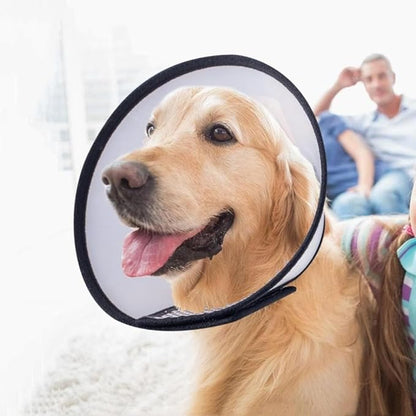 2Pcs Adjustable Dog Recovery Cone, Plastic E-Collar for Cats and Dogs After Surgery, Elizabethan Collar to Prevent Licking and Biting Wounds, for Large Medium Small Pets (White, XXL)