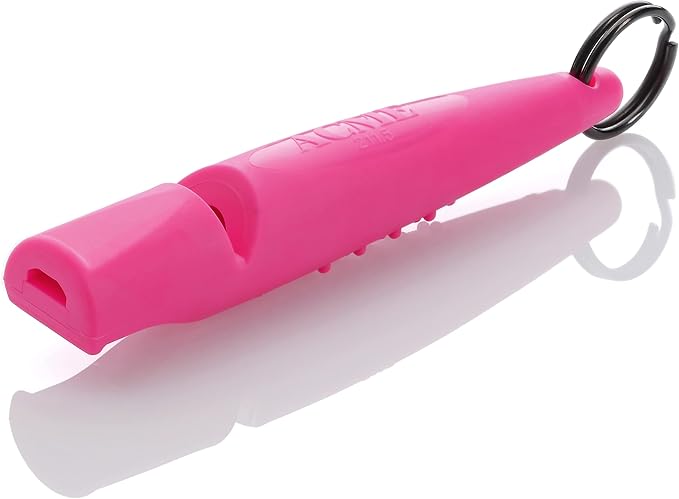 ACME Alpha 211.5 Professional Dog Training Whistle with Enhanced Ergonomic Grip. BPA-Free Plastic. 110 dBA. Long Range. Standardized Frequency. Weatherproof. Made in the UK (Day Glow Pink)