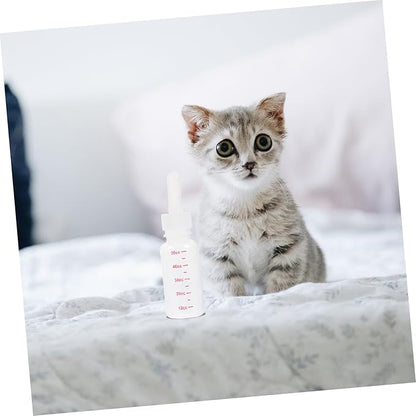 Angoily Nursh Bottle Replacement 3pcs Kitten Bottles for Nursing Portable Milk Bottles Scale Feeder Bottles for Baby Pets Rabbit Accessory
