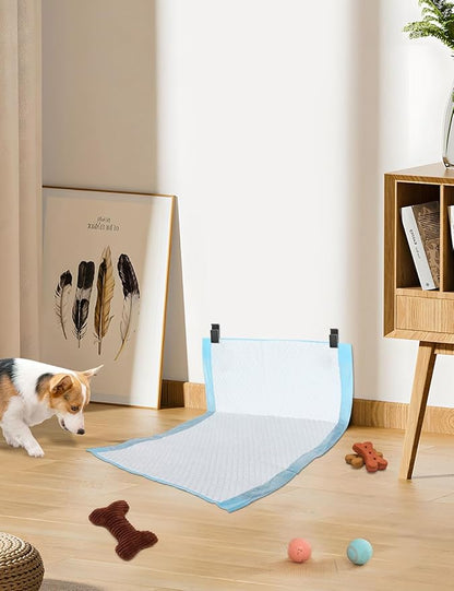 6 Pcs Dog Pee Pad Holder, Potty Training Dog Pee Pad Holder for Leg-Lifting Marking Dogs Indoor Training Pad Holder for Small & Large Size Wee Wee Pad with Nano Gel Strip, Black