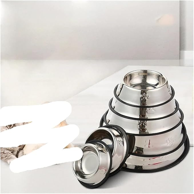 Cat Feeding Stainless Steel Pet Bowl Feed Bowls Multi-Specification Dog Feeder Supplies(ACH188)