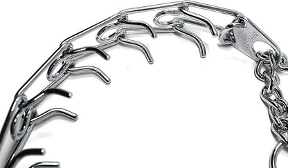 Herm Sprenger Prong Dog Training Collar, 3.2mm x 23in Medium, Ultra-Plus Chrome Plated Steel Pet Pinch Collar No-Pull Collar for Dogs Anti Pull Training Collar Made in Germany