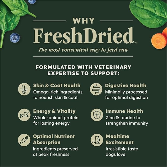 Instinct FreshDried Bites, Natural Freeze-Dried Dog Food, Grain-Free - Cage-Free Chicken, 3 oz. Bag
