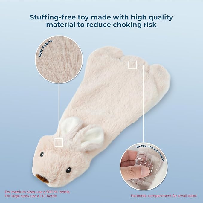 Best Pet Supplies Squeaky Dog Toys with Soft Durable Fabric for Small, Medium and Large Pets Interactive Toy for Indoor Play, Supports Active Biting and Play - Hare, Large