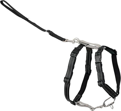 PetSafe 3-in-1 Harness - Comfortable Easy-Walk Dog Chest Harness with Front Leash Attachment to Reduce Pulling, Choking & Gagging - Dog Obedience Gear - Medium - Black