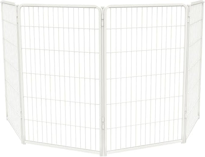 FXW Homeplus Unleashed Indoor Dog Playpen - Stress-Free and Safe Play, Heavy Duty 45 Inch 4 Panels Dog Pen for Large Dogs, White│Patented