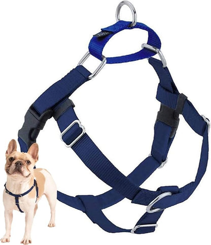 2 Hounds Design Freedom No Pull Dog Harness, Adjustable Harness, Easy Walking & Comfortable Control, Fits Small, Medium & Large Dogs, Solid Colors, Made in USA, 1" XL, Navy
