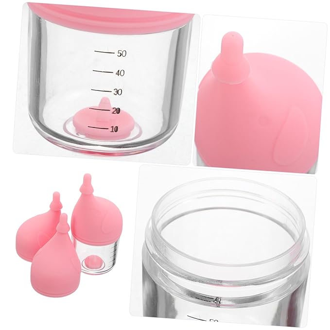 Abaodam 50ml Kitten Feeding Bottle Soft Nozzle PET Nursing Bottle for Newborn Kittens and Puppies for Small Animal Milk and Water Feeding Easy to Use