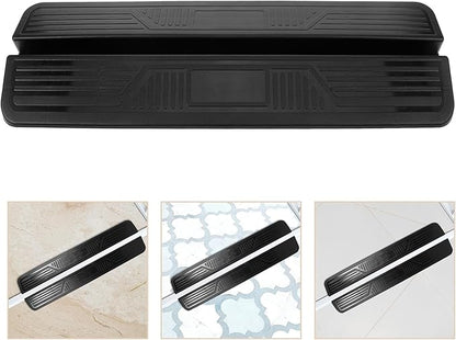 3pcs Adjustable Plastic Doorway Threshold Ramp for Pet Safety Non-Slip Floor Ramp for Indoor Dog and Cat Gates Friendly Door Sill in Black